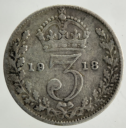 1918 George V Threepence Silver Coin | Fine Collectable Grade