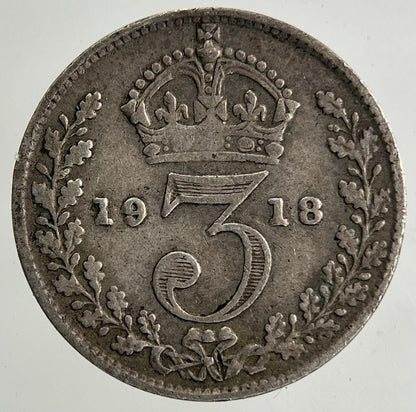 1918 George V Threepence Silver Coin | Collectable Grade