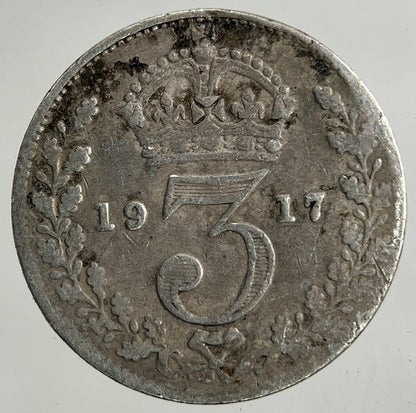 1917 George V Threepence Silver Coin | Collectable Grade