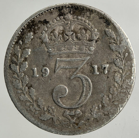1917 George V Threepence Silver Coin | Collectable Grade