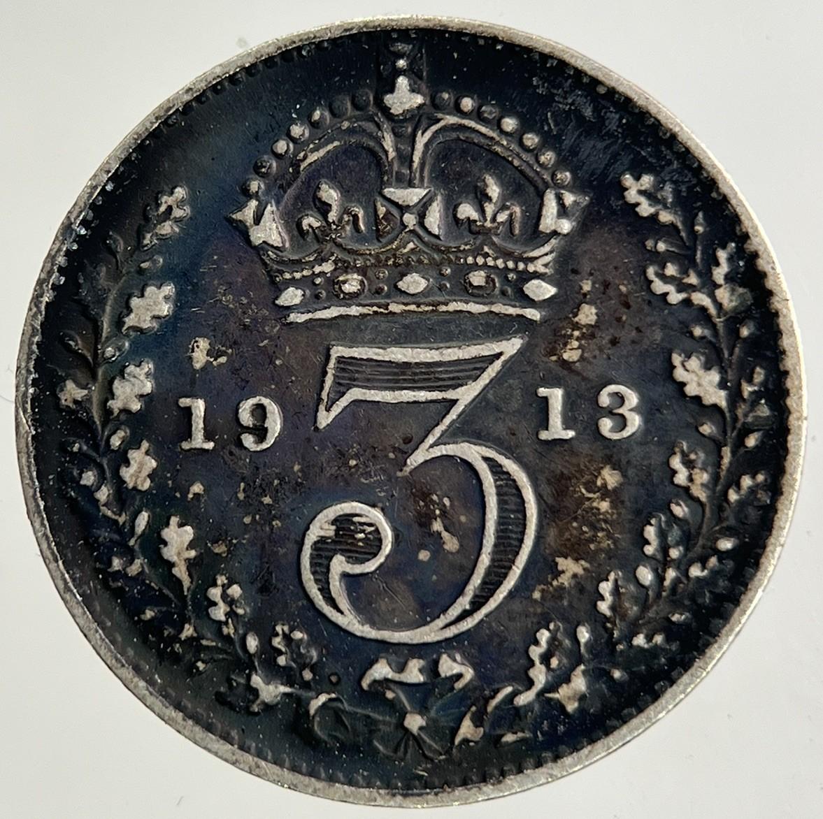 1913 George V Threepence Silver Coin | Very High Grade