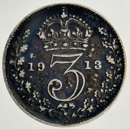 1913 George V Threepence Silver Coin | Very High Grade