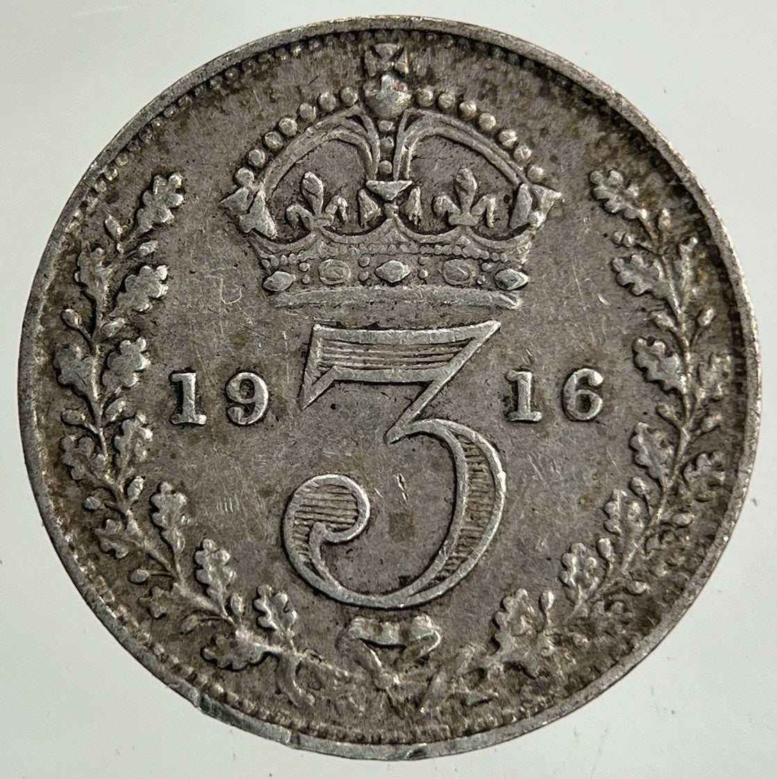 1916 George V Threepence Silver Coin | Very High Grade