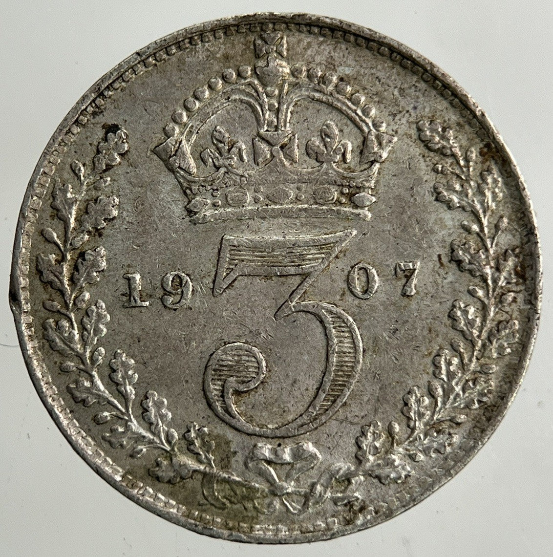 1907 Edward VII Threepence Silver Coin | Very High Grade