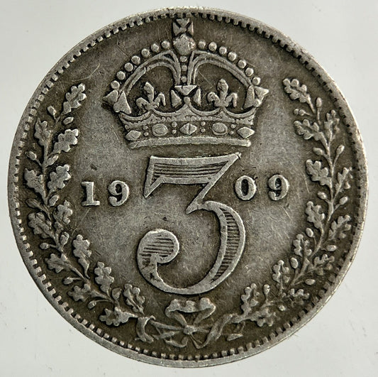 1909 Edward VII Threepence Silver Coin | Very High Grade