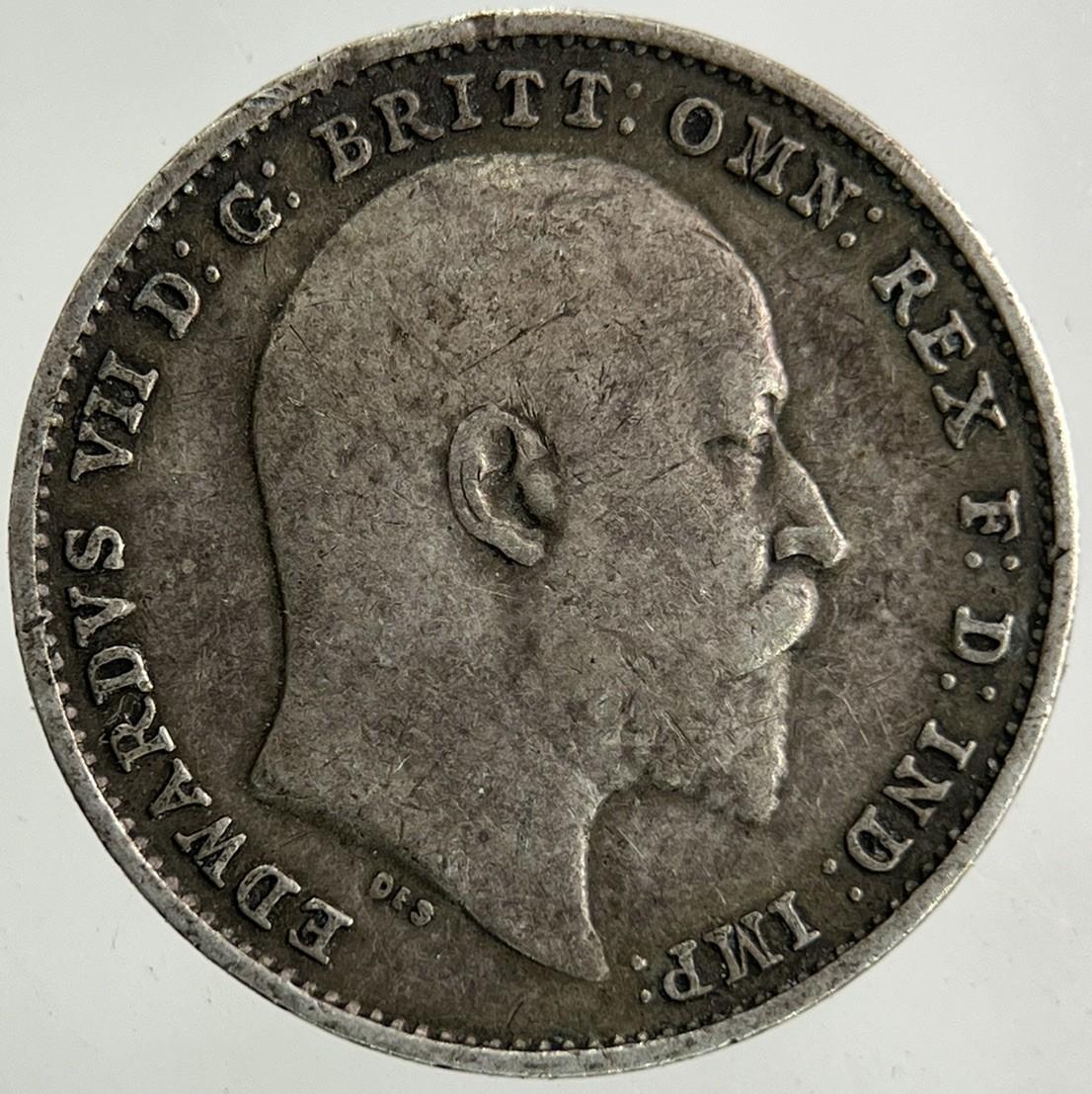 1909 Edward VII Threepence Silver Coin | Very High Grade