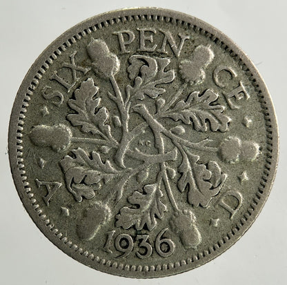 1936 George V Sixpence Silver Coin | Collectable Grade