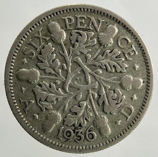 1936 George V Sixpence Silver Coin | Collectable Grade