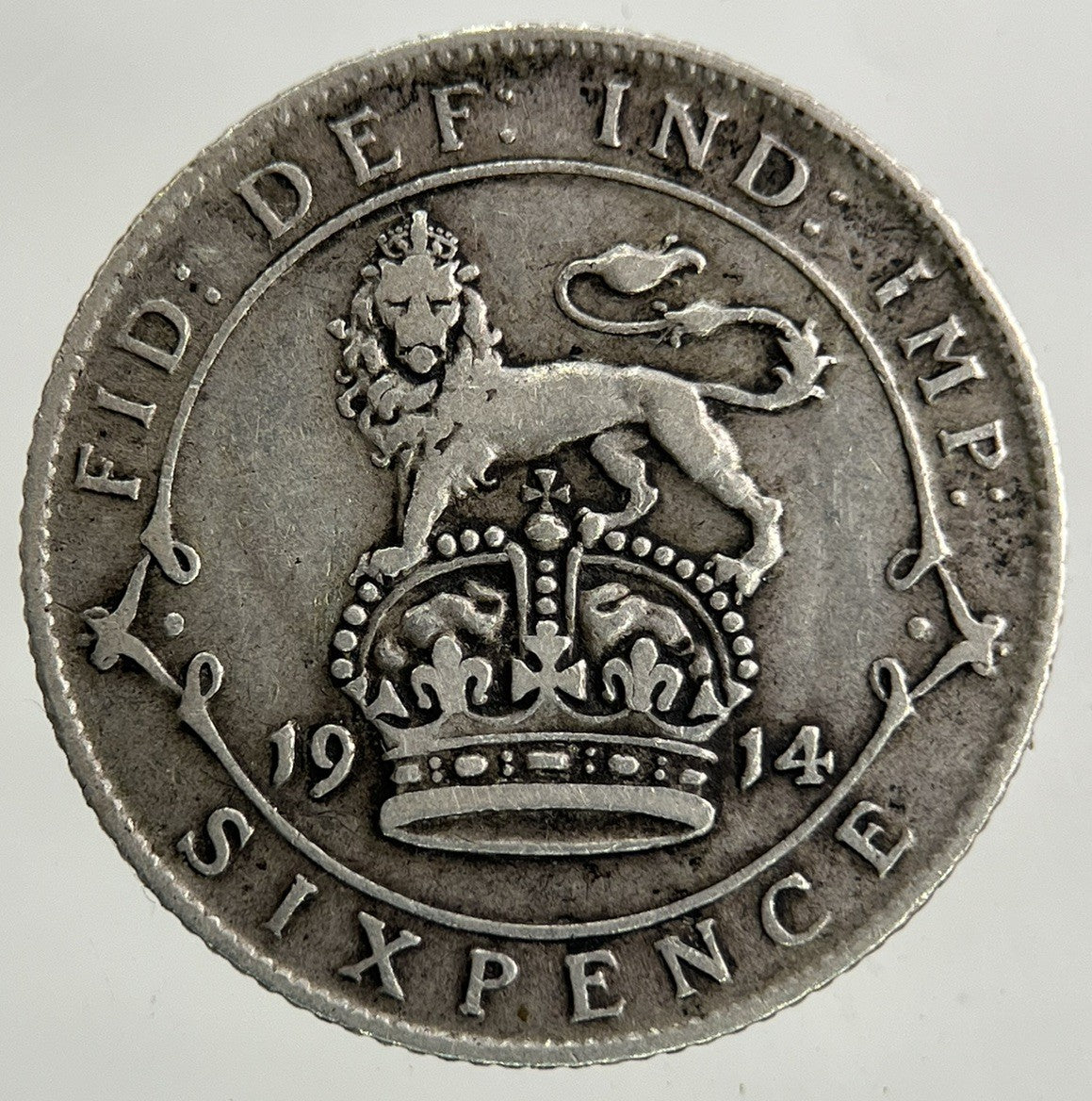 1914 George V Sixpence Silver Coin | Fine Collectable Grade