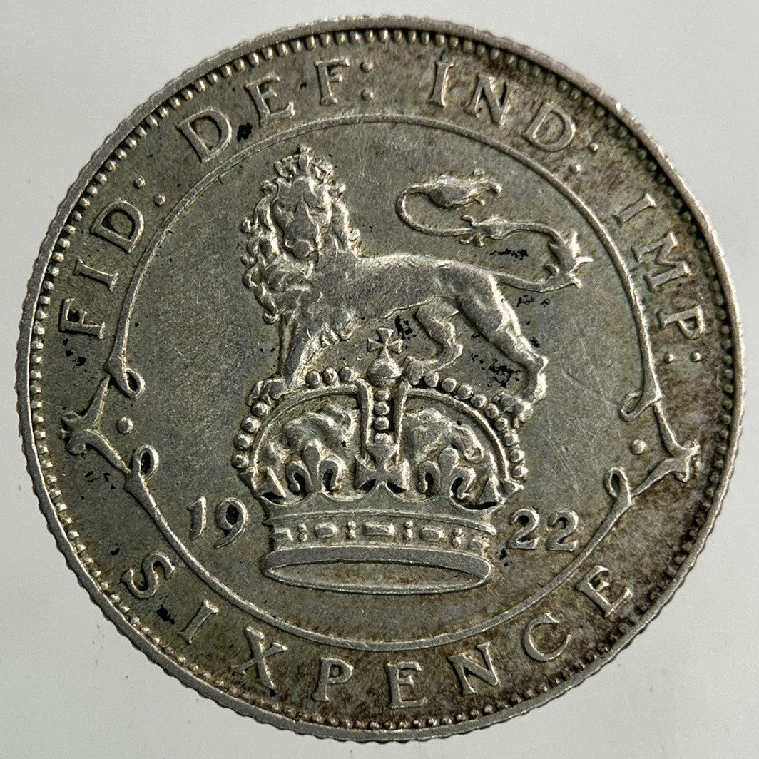 1922 George V Sixpence Silver Coin | Very High Grade