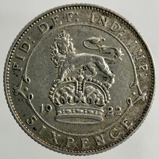 1922 George V Sixpence Silver Coin | Very High Grade