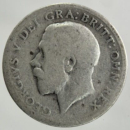 1916 George V Sixpence Silver Coin | Fair Grade