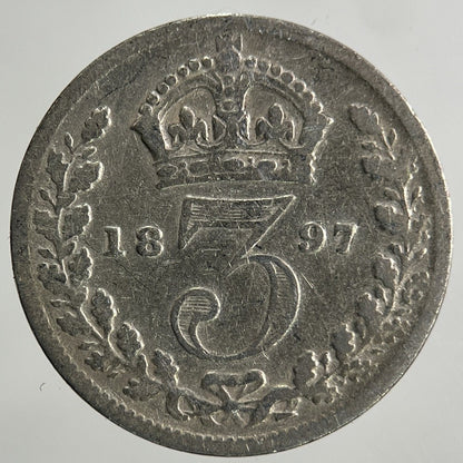 1897 Victoria Threepence Silver Coin | Collectable Grade
