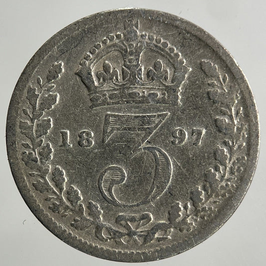 1897 Victoria Threepence Silver Coin | Collectable Grade