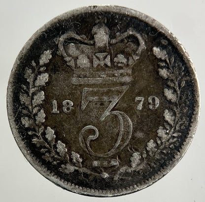 1879 Victoria Threepence Silver Coin | Fine Collectable Grade