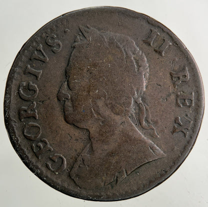 1754 George II 2nd Farthing Coin | Fine Collectable Grade