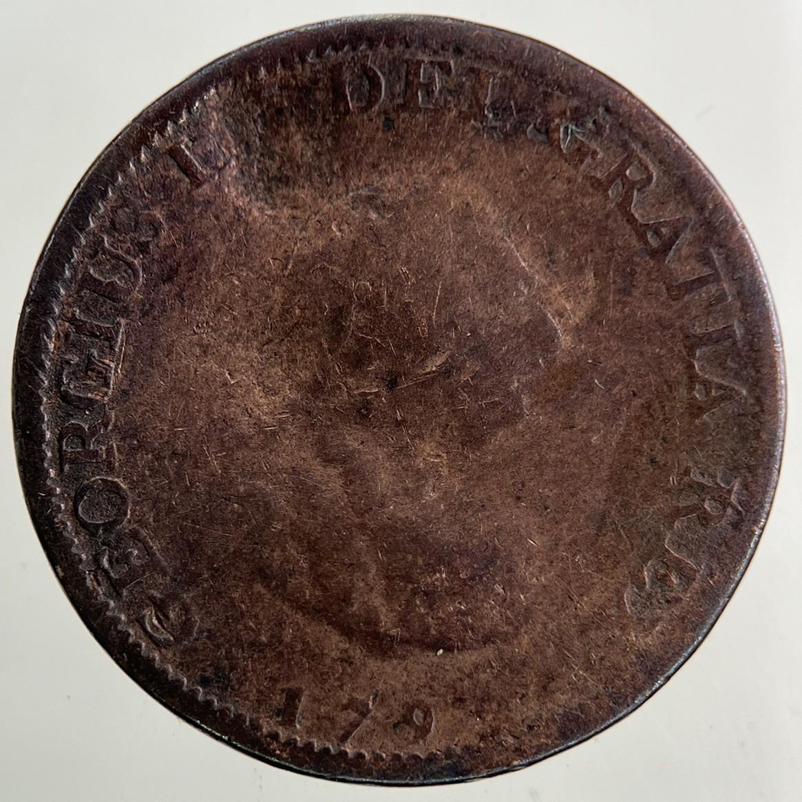 1799 George III 3rd Farthing Coin | Fair Grade