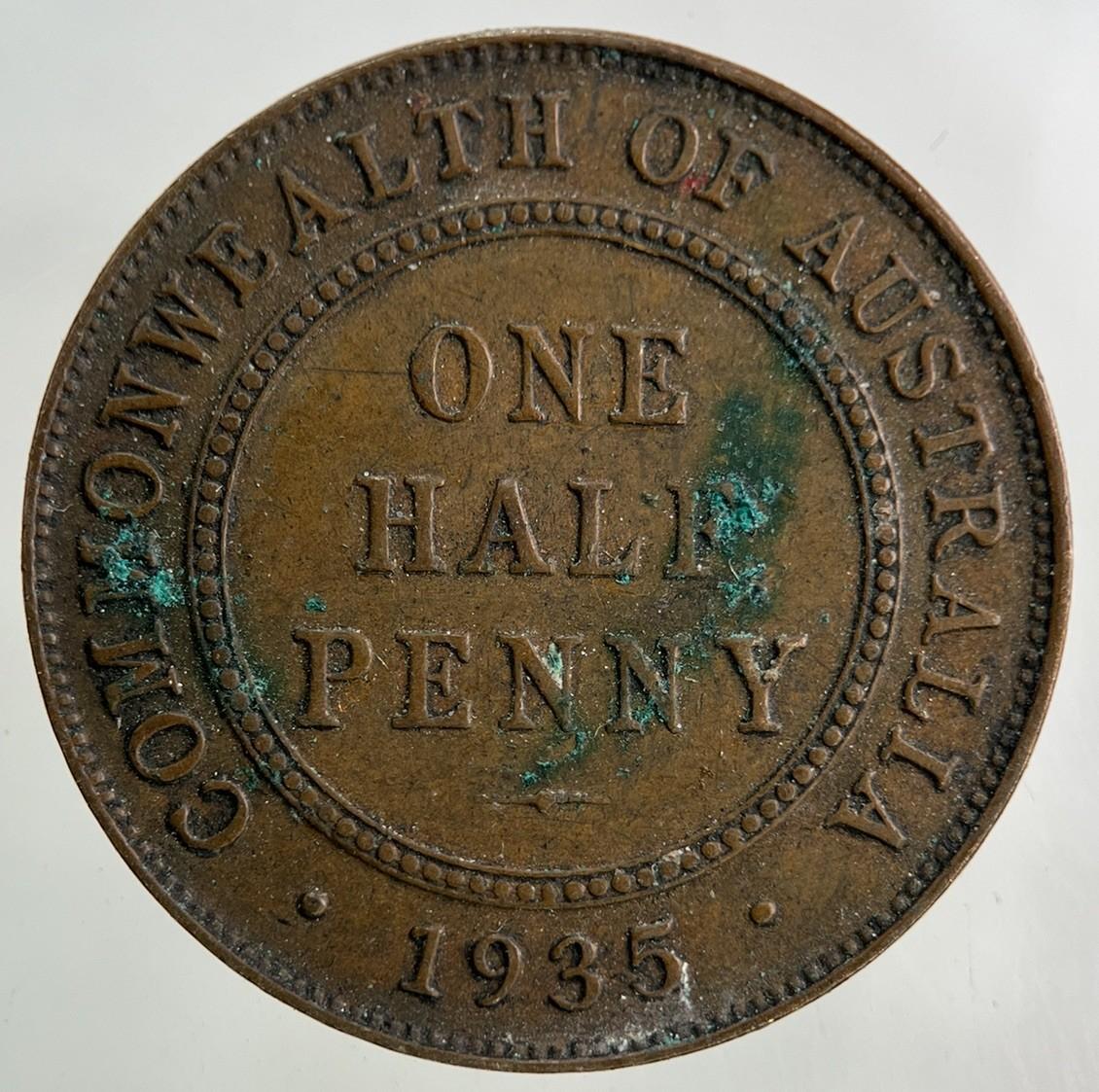 1935 Australia Half-Penny Coin | Very High Grade