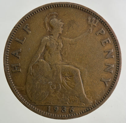1936 George V Half-Penny Coin | Collectable Grade