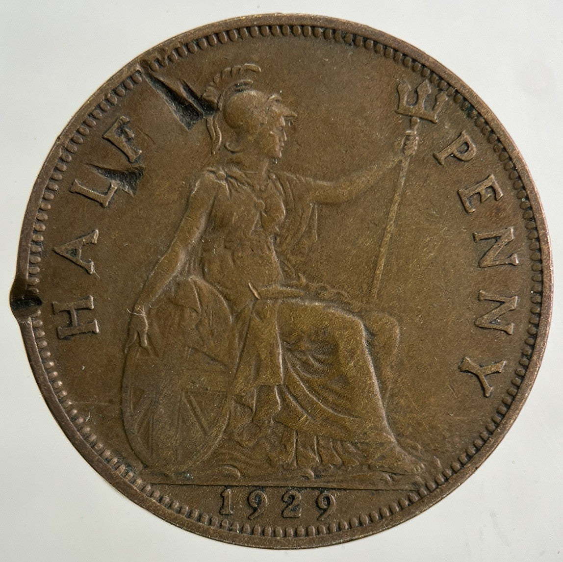 1929 George V Half-Penny Coin | Fine Collectable Grade