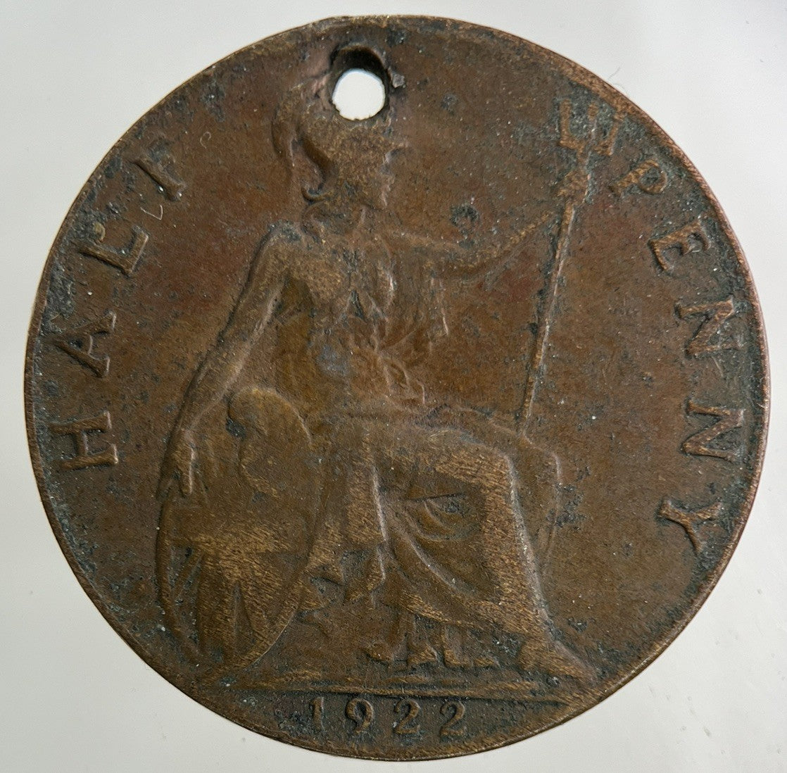 1922 George V Half-Penny Coin | Fine Collectable Grade