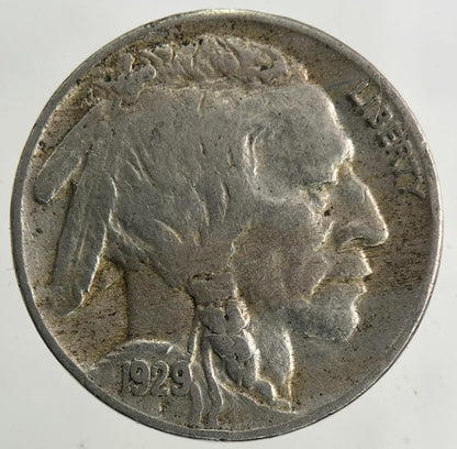 1929 US USA Buffalo Nickel 5 Cents Coin | Fine Collectable Grade