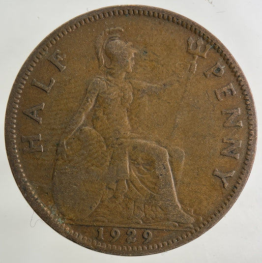 1929 George V Half-Penny Coin | Collectable Grade