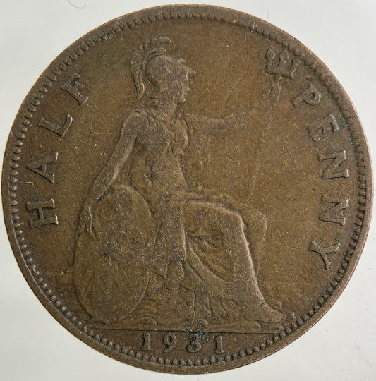 1931 George V Half-Penny Coin | Collectable Grade