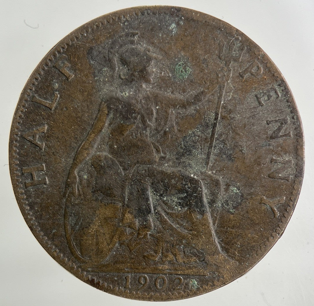 1902 Edward VII Half-Penny Coin | Fine Collectable Grade