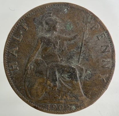 1902 Edward VII Half-Penny Coin | Fine Collectable Grade