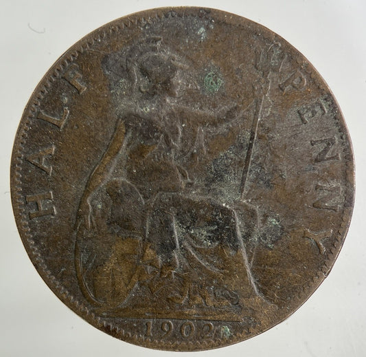 1902 Edward VII Half-Penny Coin | Fine Collectable Grade