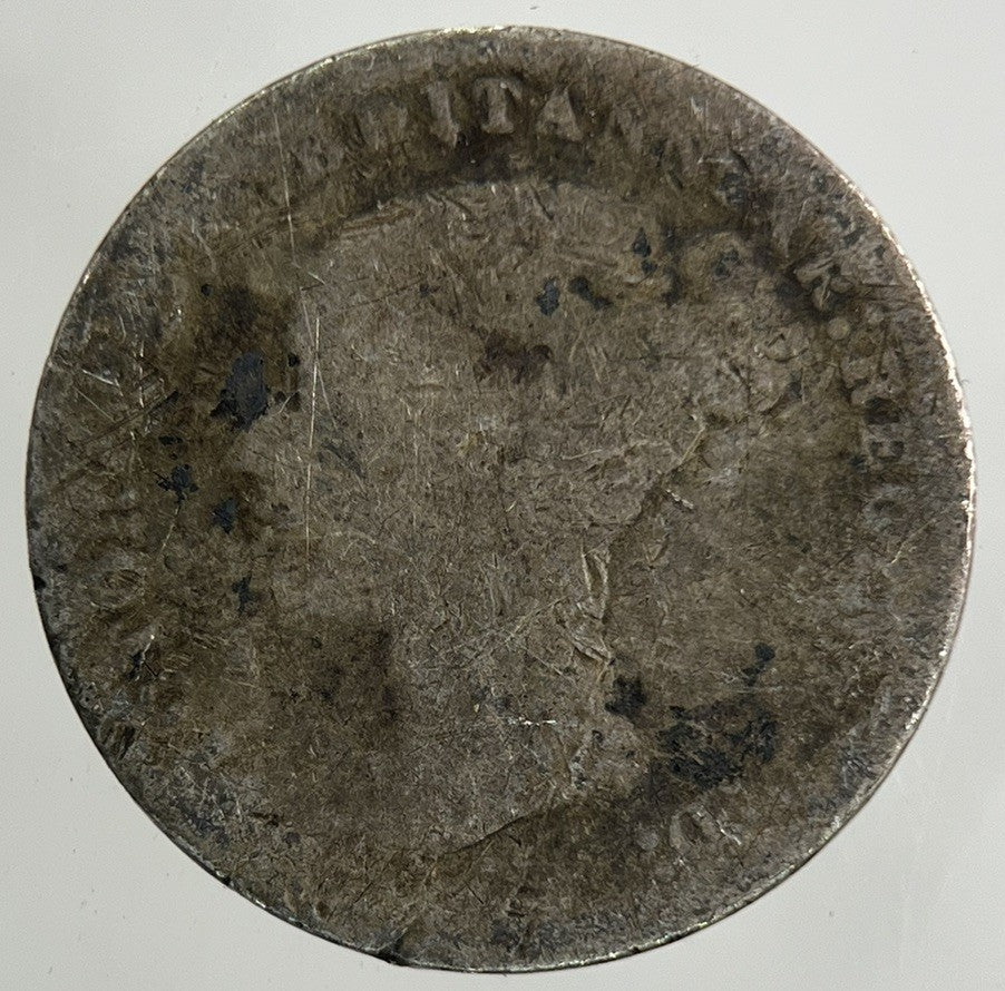 British Victoria Threepence Silver Coin | Worn Grade