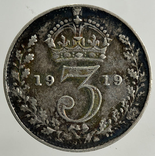 1919 George V Threepence Silver Coin | Fine Collectable Grade