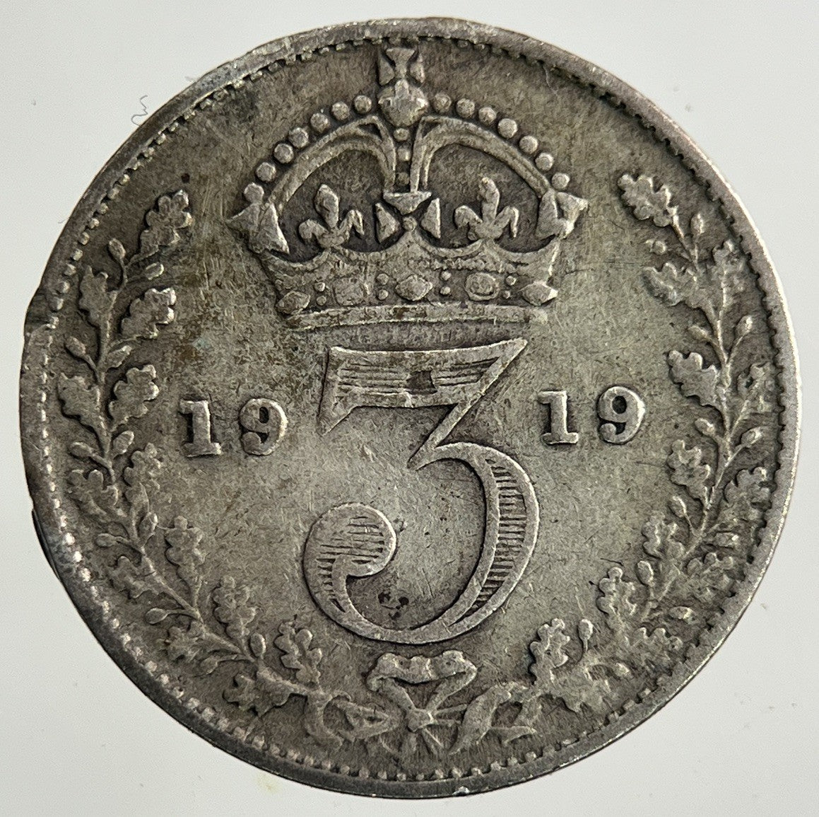 1919 George V Threepence Silver Coin | Fine Collectable Grade