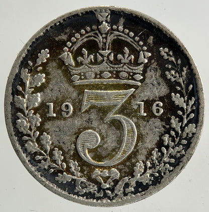 1916 George V Threepence Silver Coin | Fine Collectable Grade