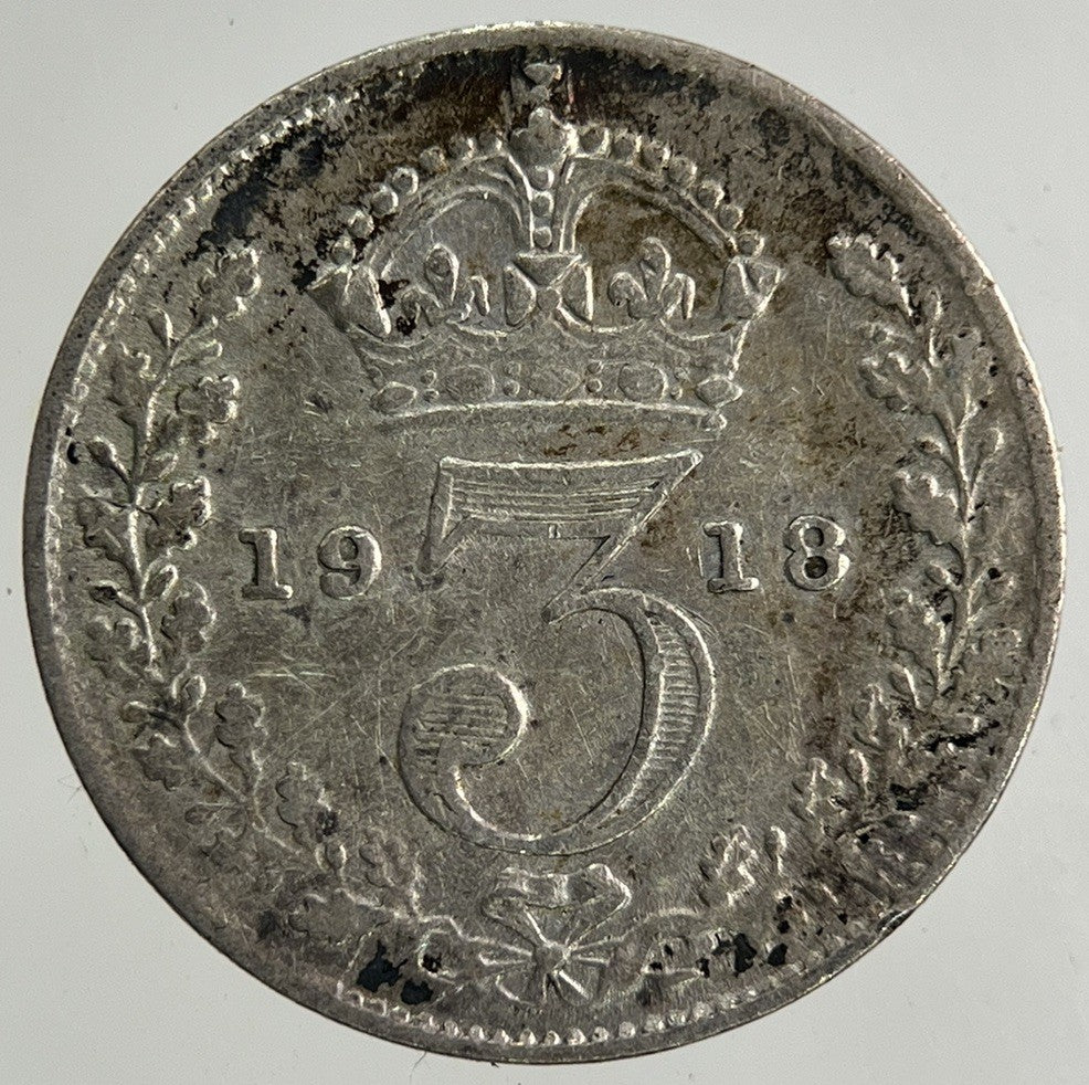 1918 George V Threepence Silver Coin | Fine Collectable Grade