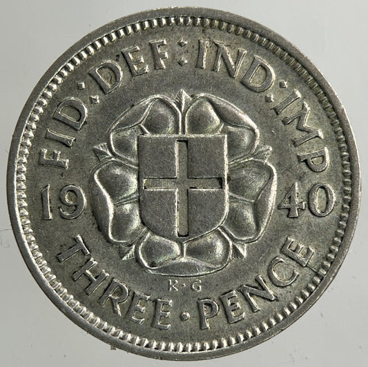 1940 George VI Threepence Silver Coin | Fine Collectable Grade