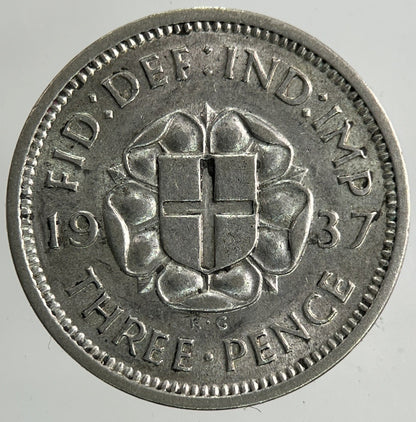 1937 George VI Threepence Silver Coin | Fine Collectable Grade