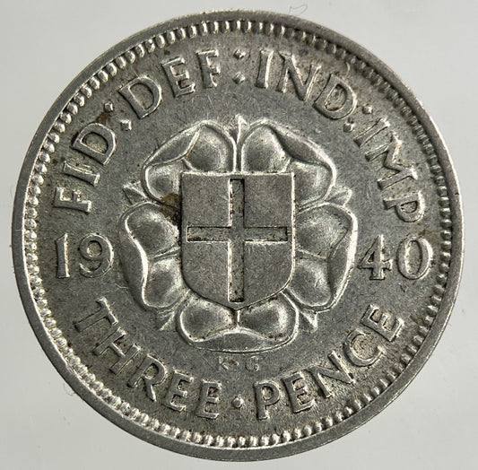 1940 George VI Threepence Silver Coin | Fine Collectable Grade
