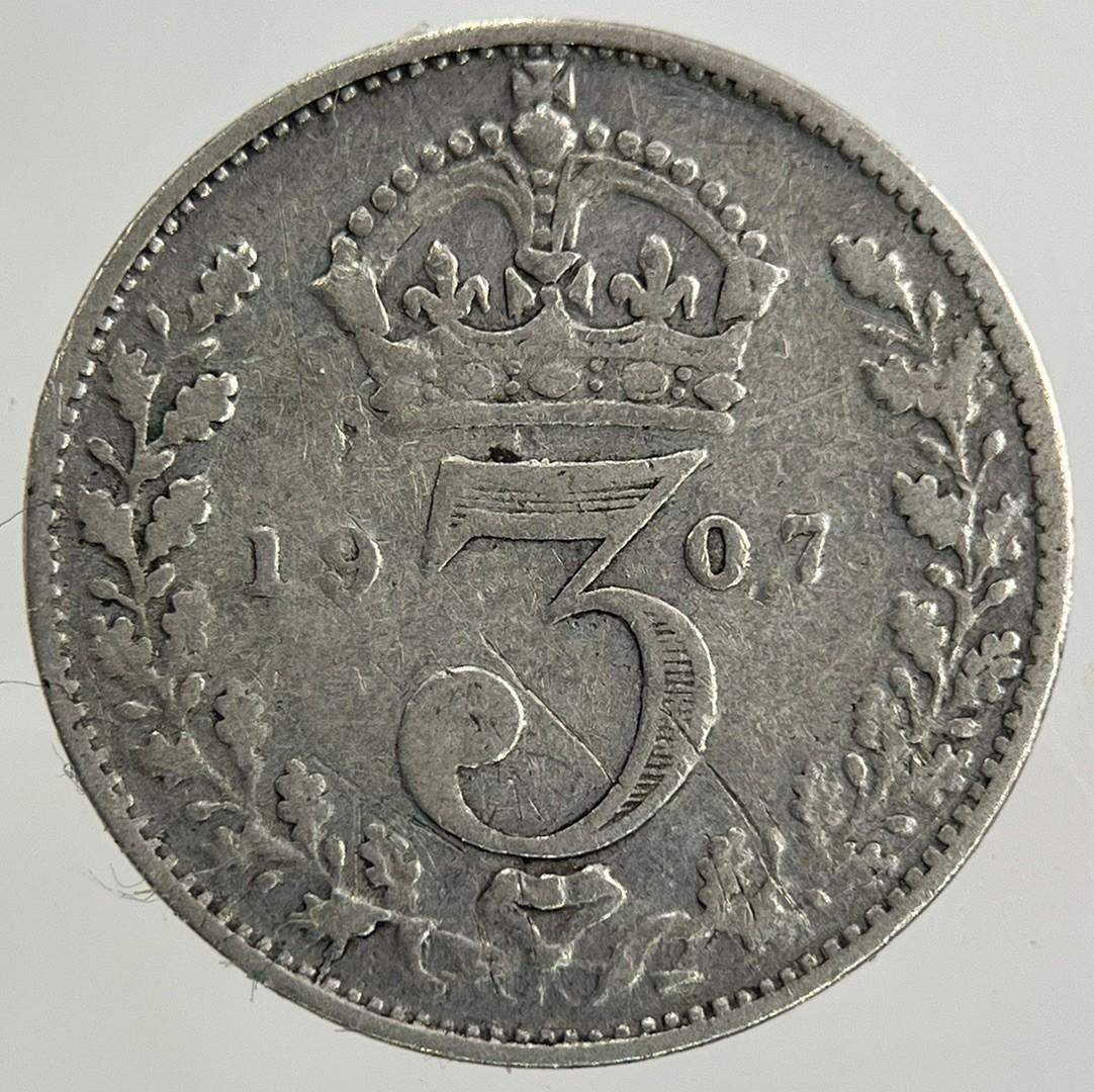 1907 Edward VII Threepence Silver Coin | Collectable Grade