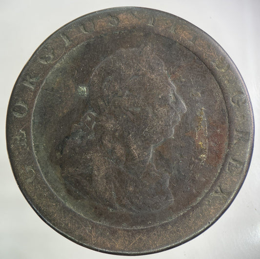 1797 George III 3rd Cartwheel One Penny Coin | Collectable Grade