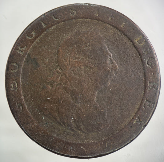 1797 George III 3rd Cartwheel One Penny Coin | Collectable Grade