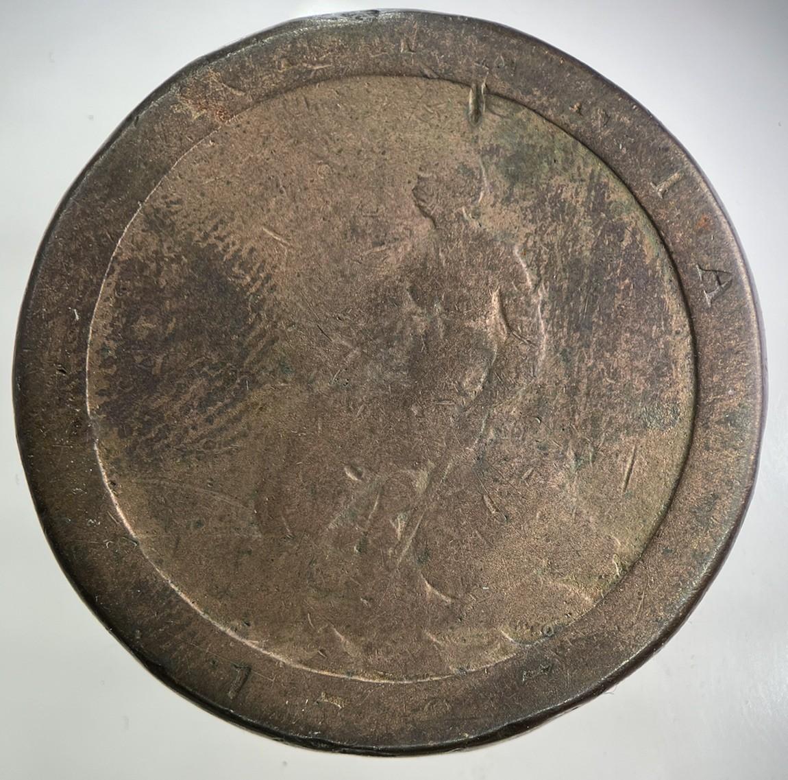 1797 George III 3rd Cartwheel One Penny Coin | Worn Grade