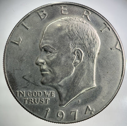 1974-D US USA Eisenhower One Dollar Coin | Fine Collectable Grade