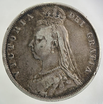 1887 Victoria Half-Crown Silver Coin | Fine Collectable Grade
