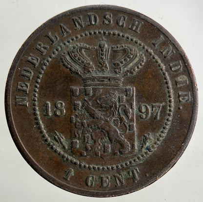 1897 Netherlands East Indies 1 Cent Coin | Very High Grade