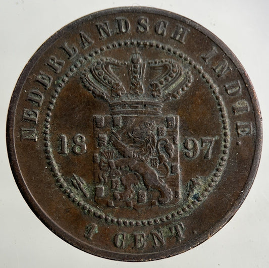 1897 Netherlands East Indies 1 Cent Coin | Very High Grade