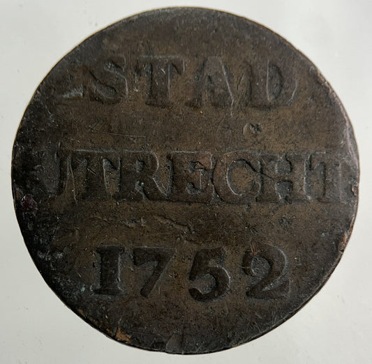 1752 Netherlands 1 Duit Coin | Collectable Grade