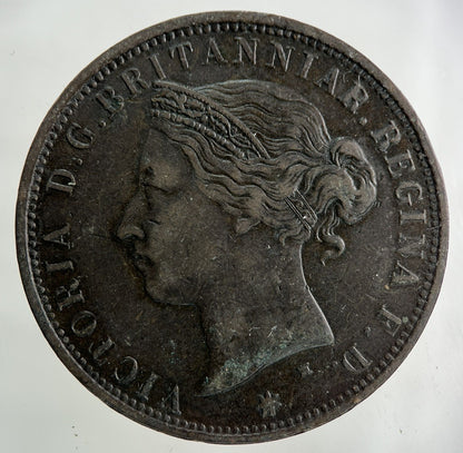 1877 Jersey 1/12 One Twelfth Of A Shilling Coin | Fine Collectable Grade