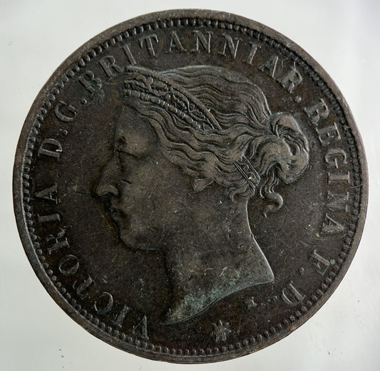 1877 Jersey 1/12 One Twelfth Of A Shilling Coin | Fine Collectable Grade